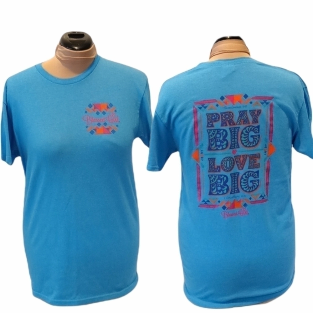 Delta short sleeve t-shirt blessed girl blue MED
